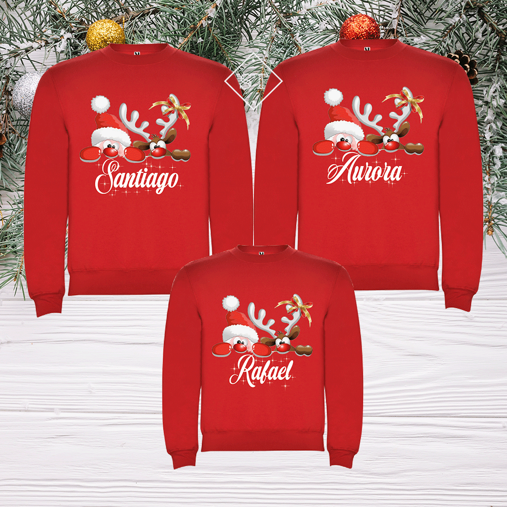 Sudadera con reno asomado - Niños